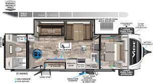 Floor Plan for Vibe Travel Trailer